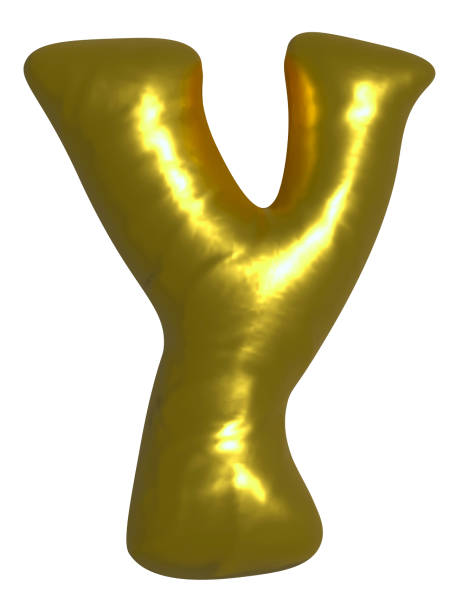 istock Shiny gold balloon metallic letter Y capital. 1477960292