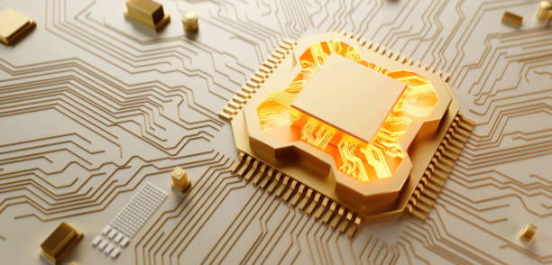 istock 3D rendering of cyberpunk AI. Circuit board. Technology background. Central Computer Processors CPU and GPU concept. Motherboard digital chip. Tech science background. 1477965809