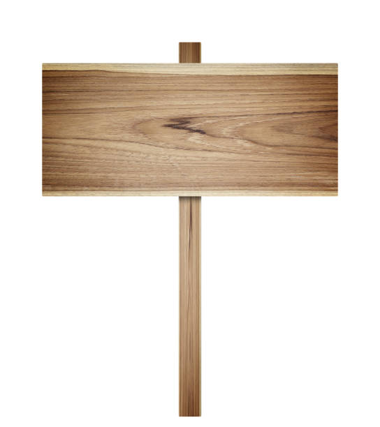 istock Wooden nature sign on white background 1477965828