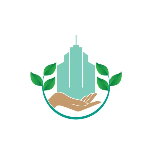 Vector illustration of green city