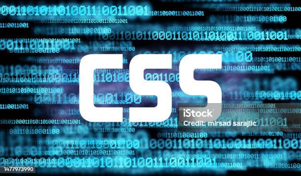 Css Photo Word Word Css And Abstract Cyberspace With Binary Code On Dark Background ...