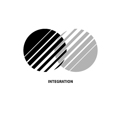 Ininteraction Sign Integration Interaction Sign Round Business Concept Stock Illustration ...
