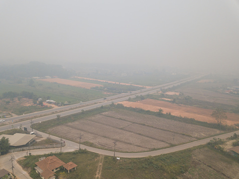 PM2.5 levels meaning the air quality posed a health hazard.