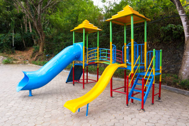 istock Colorful children's playground in the park 1477992075