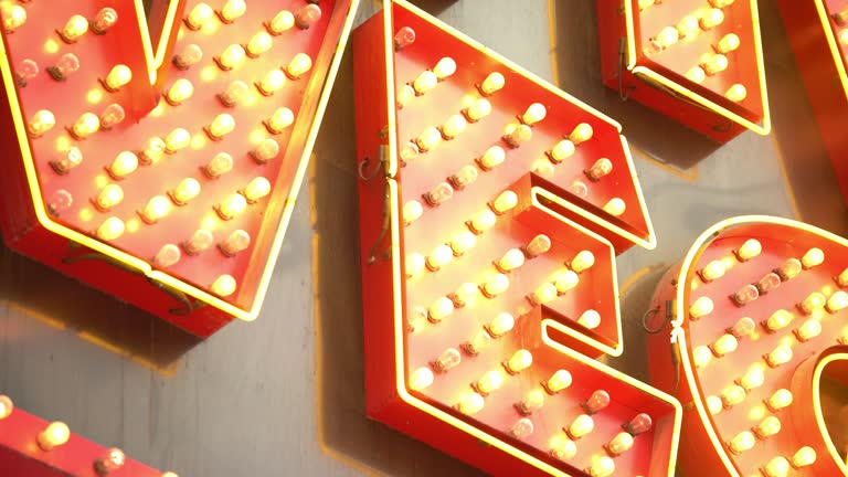 Las Vegas Neon Sign Viva Las Vegas Closeup Nevada USA