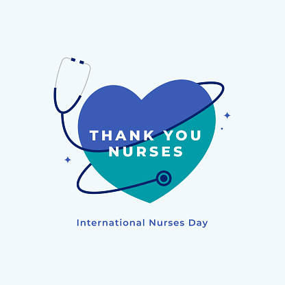 Thank you nurses. International nurses day design template
