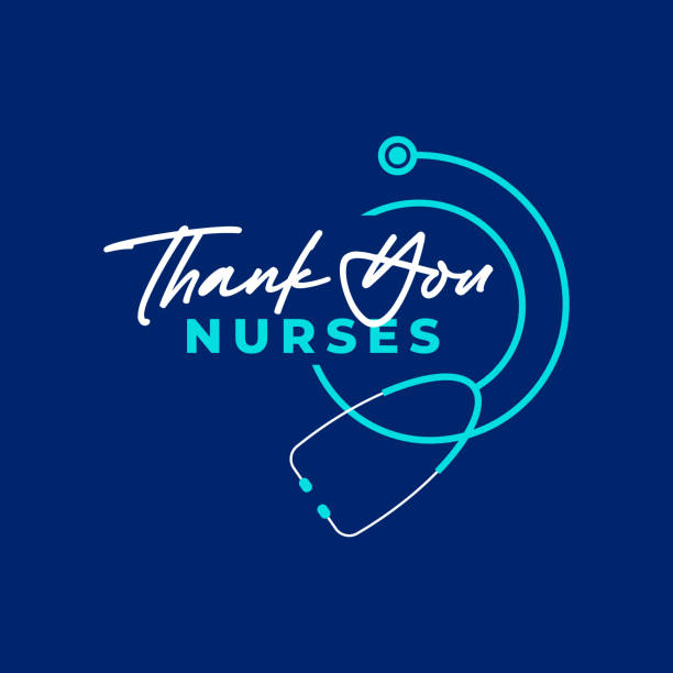 Nurses Day-10 Thank you nurses. International nurses day design template Nurses Day stock illustrations