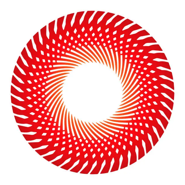 Vector illustration of Spiral concentric pattern design element