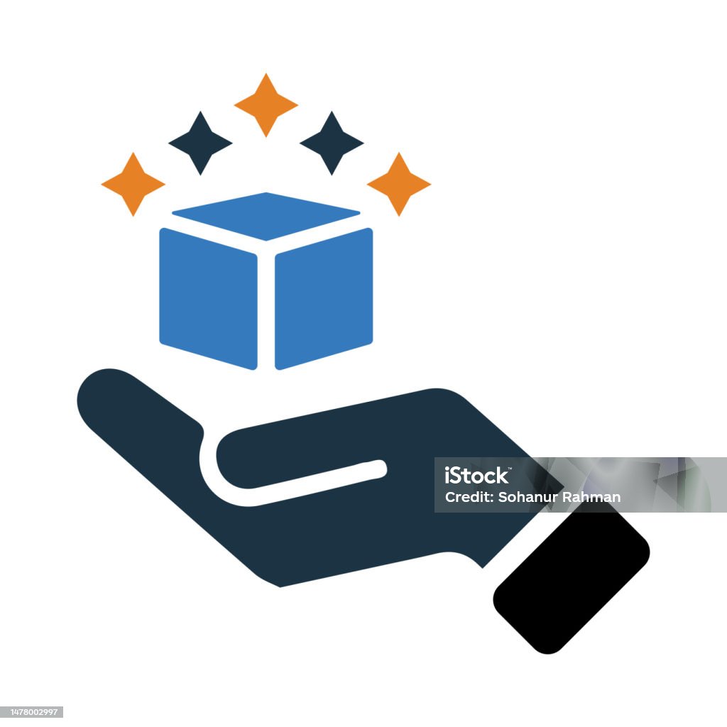 Box Delivery Hand Product Box On Hand Icon Stock Illustration ...