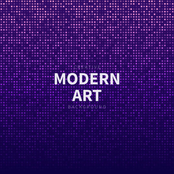 ilustrações, clipart, desenhos animados e ícones de fundo de meio-tom roxo abstrato com pontilhado - design moderno - glitter purple backgrounds shiny