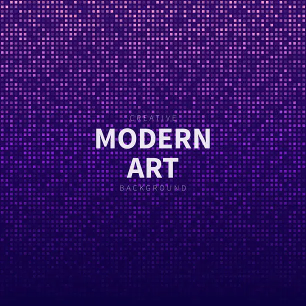 Vector illustration of Abstract Purple halftone background with dotted - Trendy design