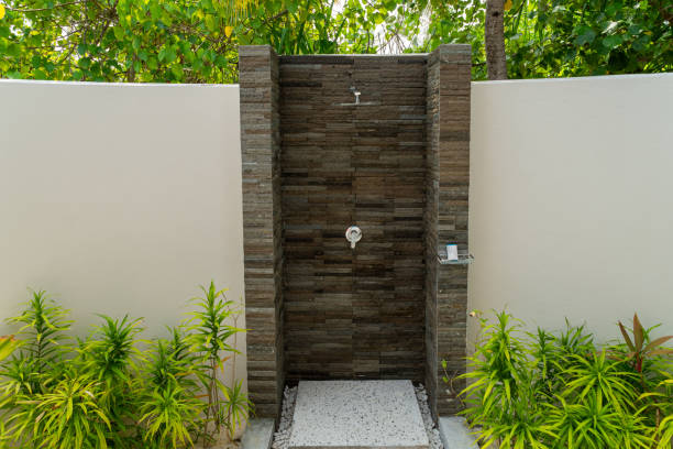 istock open shower bathroom in a resort in the Maldives 1478009595