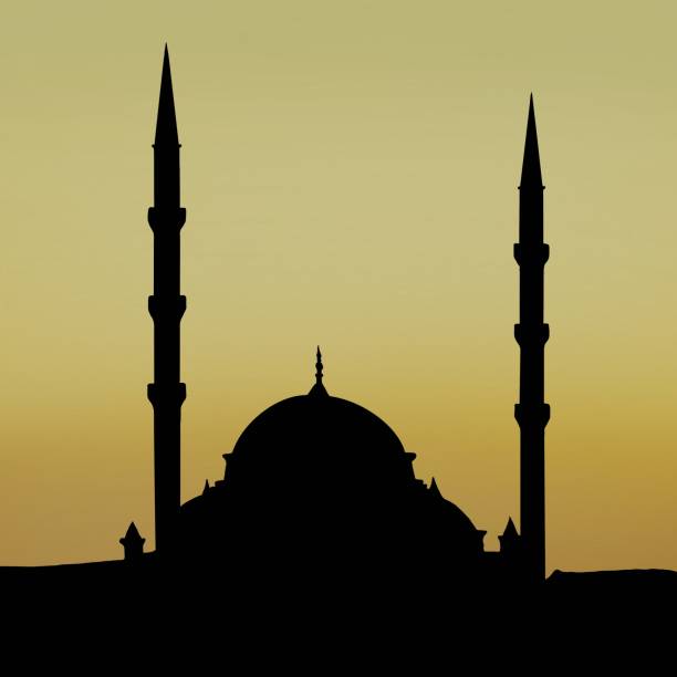 istock Islamic greetings ramadan kareem card design background silhouette Mosque 1478015720