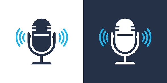 Microphone icon. Solid icon vector illustration. For website design, logo, app, template, ui, etc.