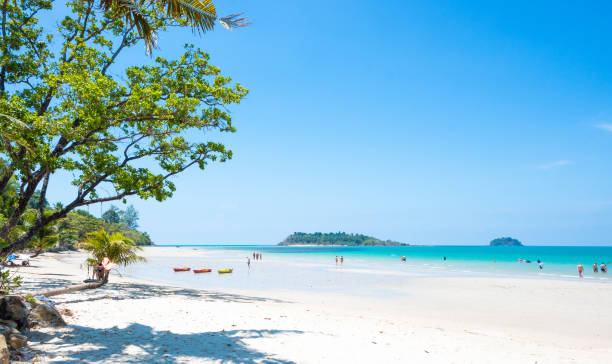 Summer at the white sand beach