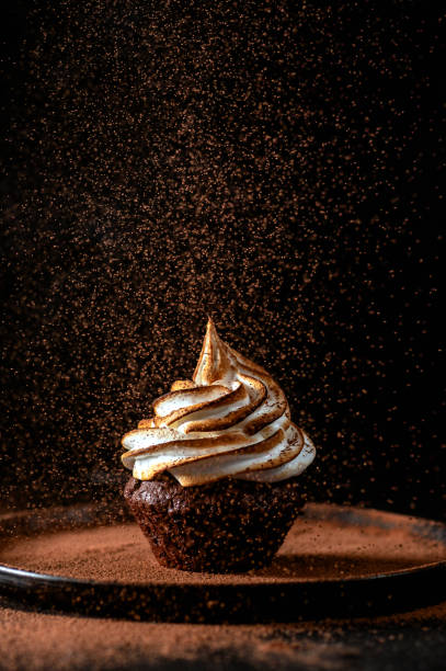istock Chocolate cupcake with cocoa powder 1478032871