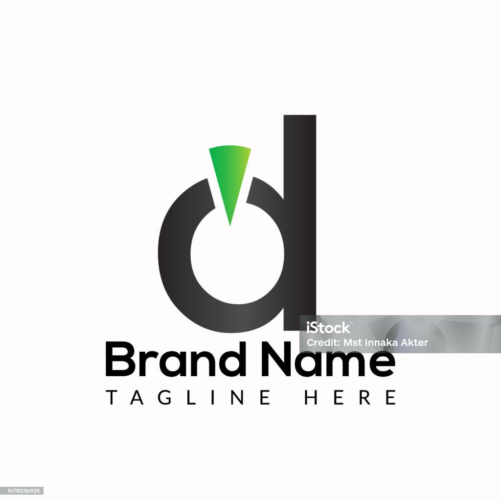 Image Lettr D Button Power Button Template On D Letter Power Button Logo Design Concept ...