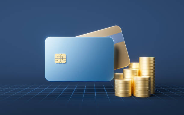 istock Bank card with 3d cartoon style, 3d rendering. 1478037429