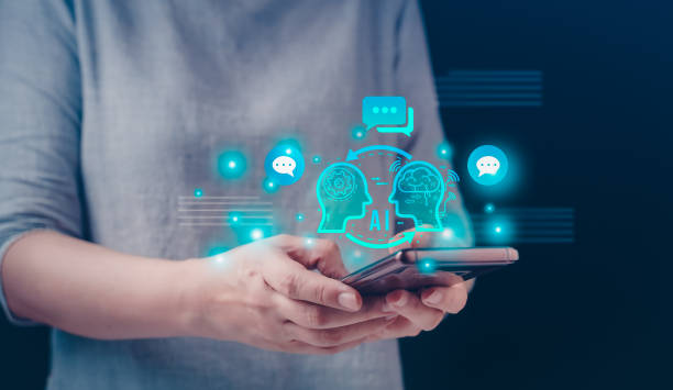 istock Ai chat bot to smart and Hitech to communicate with human. Connection to global cyber network. Man using technology smart robot AI, artificial intelligence generates something, Futuristic technology. 1478037957