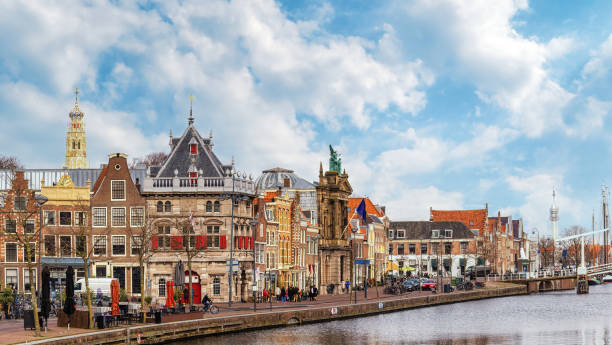 istock Spaarne river and old town in Haarlem, Netherlands, 1478039539