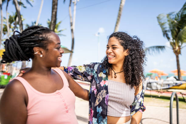 istock Two female friends walking in the broadwalk 1478043629
