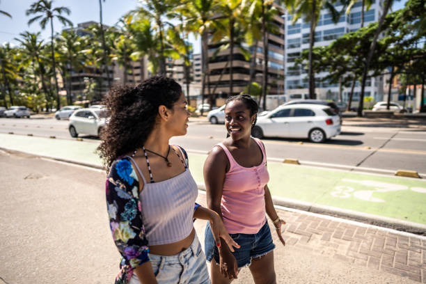 istock Two female friends walking in the broadwalk 1478043672