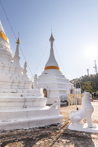 Wat Phrathat Doi Kong Mu is an ancient Thai Buddhist temple in Mae Hong Son province, Formerly known as Wat Plai Doi, because it is located on Doi Kong Mu hill 1,300 m above sea level