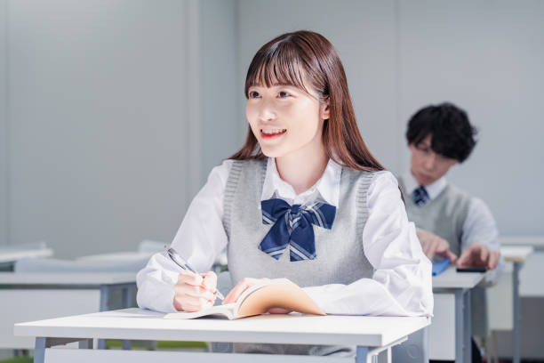 istock Teenagers in uniform taking a class at a prep school 1478075017