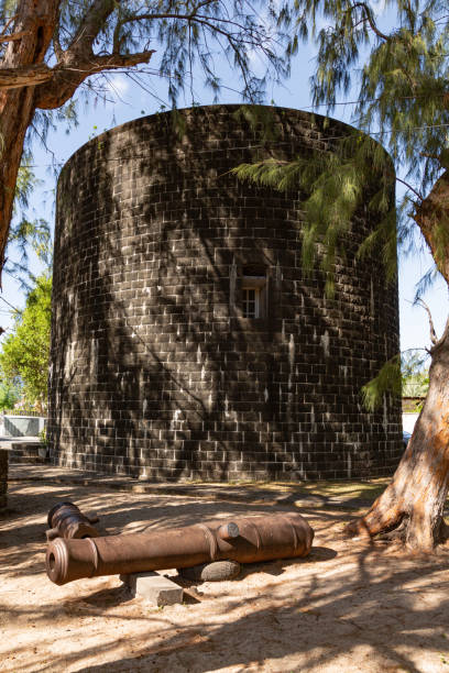 British-built Martello Tower from 1830s near La Preneuse, Black River district, Mauritius