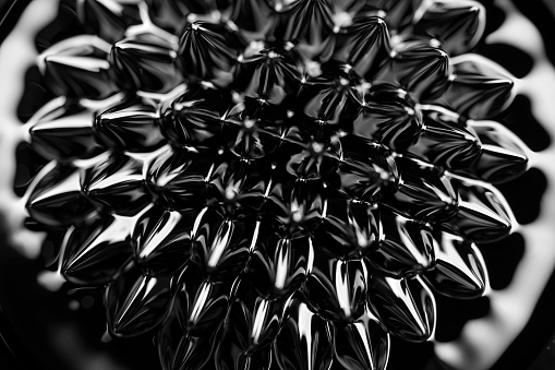 Ferrofluid is a liquid that is attracted to the poles of a magnet.