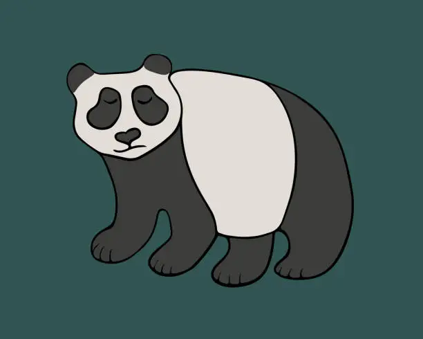 Vector illustration of Panda animal.