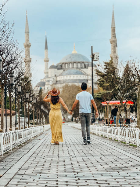 istock Couple travel in turkey and explore mosque 1478079912