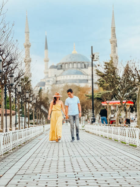istock Couple travel in turkey and explore mosque 1478079914