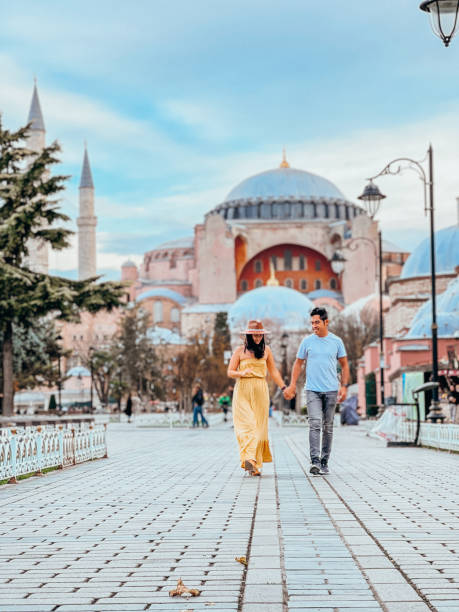 istock Couple travel in turkey and explore mosque 1478080139