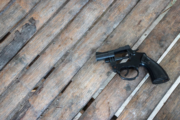 istock A toy gun placed on a bamboo carriage 1478082216