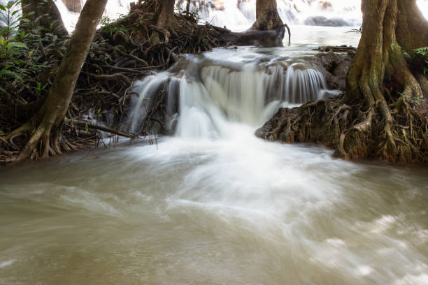 Weng kra wiang waterfall is located behind the Khao Laem National Park, Sangkhla Buri, Kanchanaburi. Weng kra wiang waterfall is located behind the Khao Laem National Park, Sangkhla Buri, Kanchanaburi. sangkhla stock pictures, royalty-free photos & images