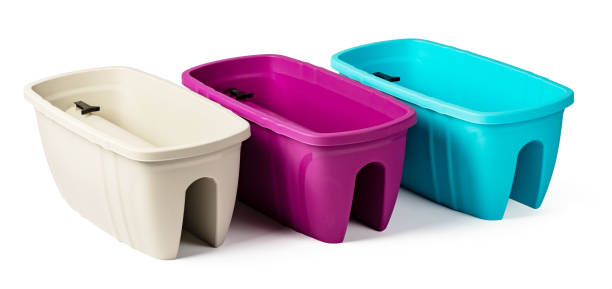 istock Plastic flower pot isolated on a white background 1478093138