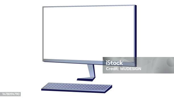 Computer Basic Istock Computer With Keyboard Stock Illustration - Download Image Now ...