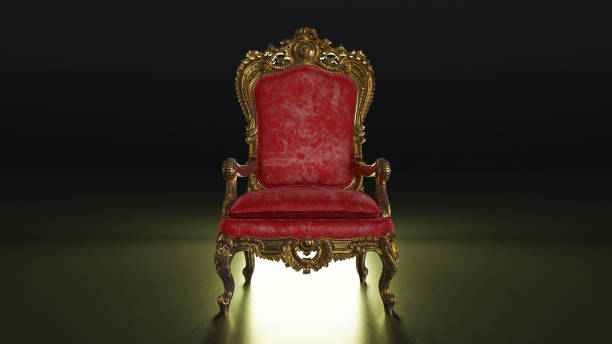 istock red armchair on dark background with shining light 1478097514