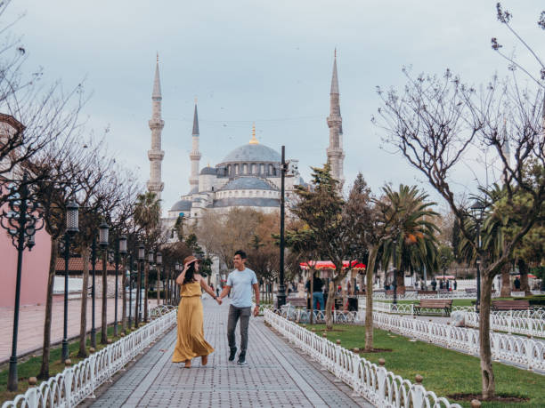 istock Couple travel in turkey and explore mosque 1478101057