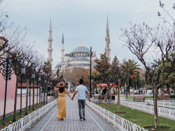 istock Couple travel in turkey and explore mosque 1478101222