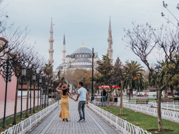 istock Couple travel in turkey and explore mosque 1478101290