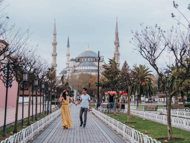 istock Couple travel in turkey and explore mosque 1478101815