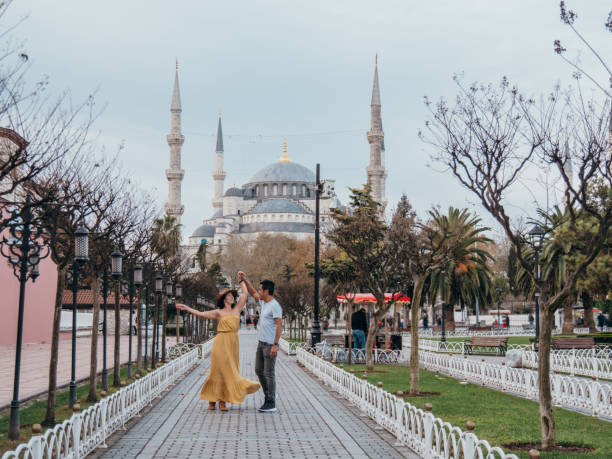 istock Couple travel in turkey and explore mosque 1478101837