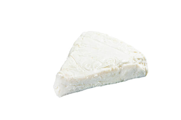 istock Soft goat and sheep milk cheese.  Isolated on white background 1478102110