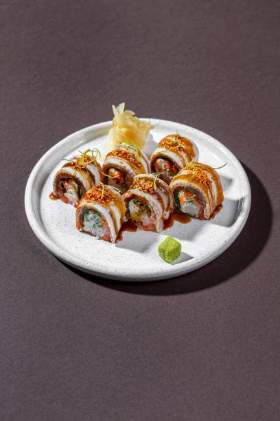 istock Pan-Asian cuisine, eel roll in unagi sauce 1478102251