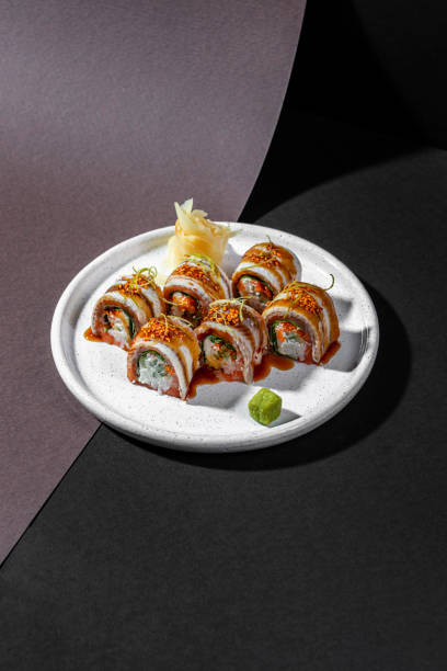 istock Pan-Asian cuisine, eel roll in unagi sauce 1478102268