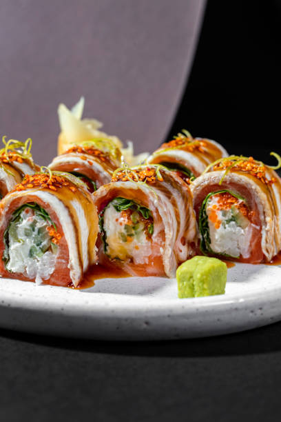 istock Pan-Asian cuisine, eel roll in unagi sauce 1478102270