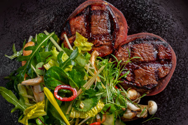 Two pieces of filet mignon