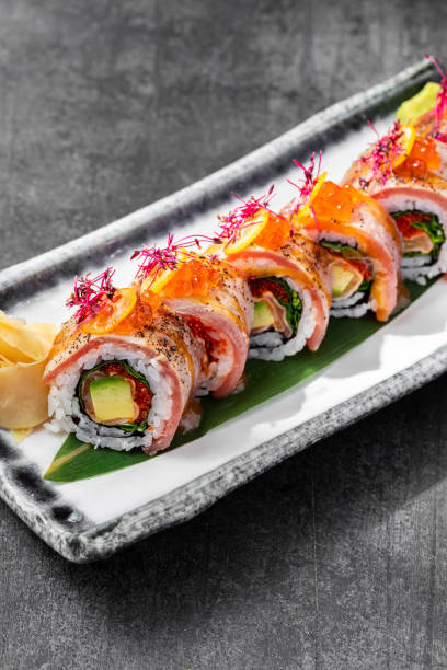 istock Sushi with sirloin tuna baked with a burner 1478106362